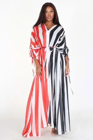 Ruched Sleeve Maxi Dress