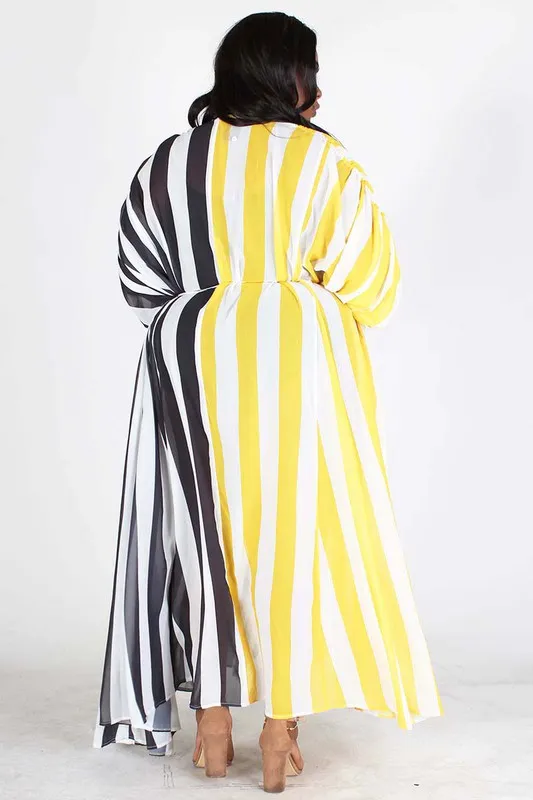 Ruched Sleeve Maxi Dress