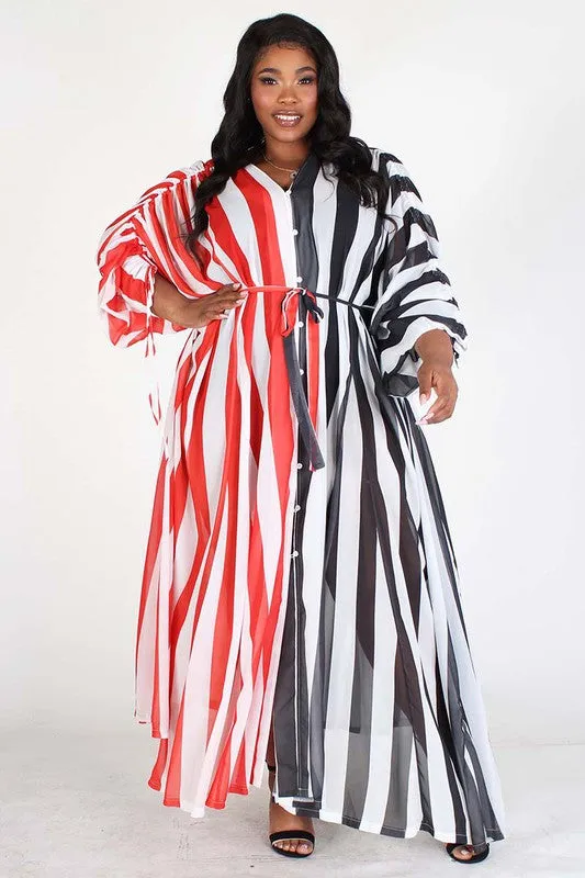 Ruched Sleeve Maxi Dress