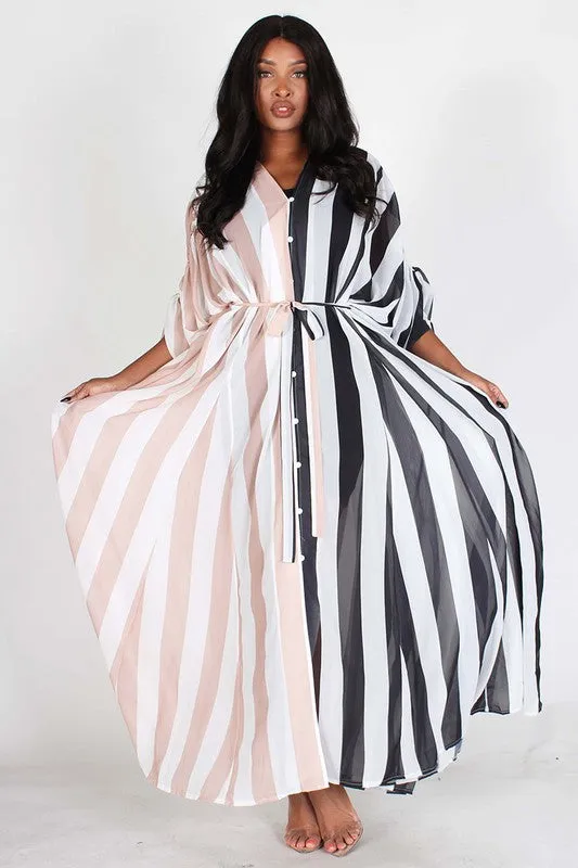 Ruched Sleeve Maxi Dress