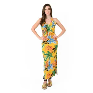 Ruffle Front Halter Dress