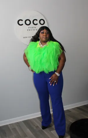 Ruffled Tulle Top