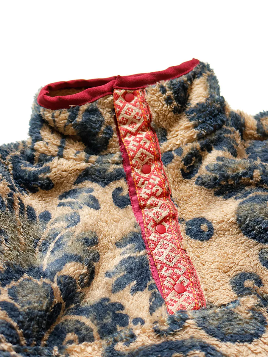 [S~2XL] DS! Kapital Damask Fleece Snap Pullover Jacket