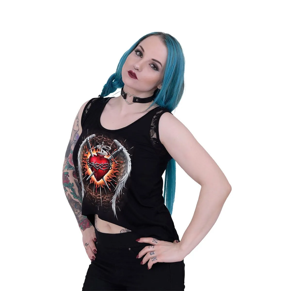 SACRED WINGS - Under-laced Skater Vest