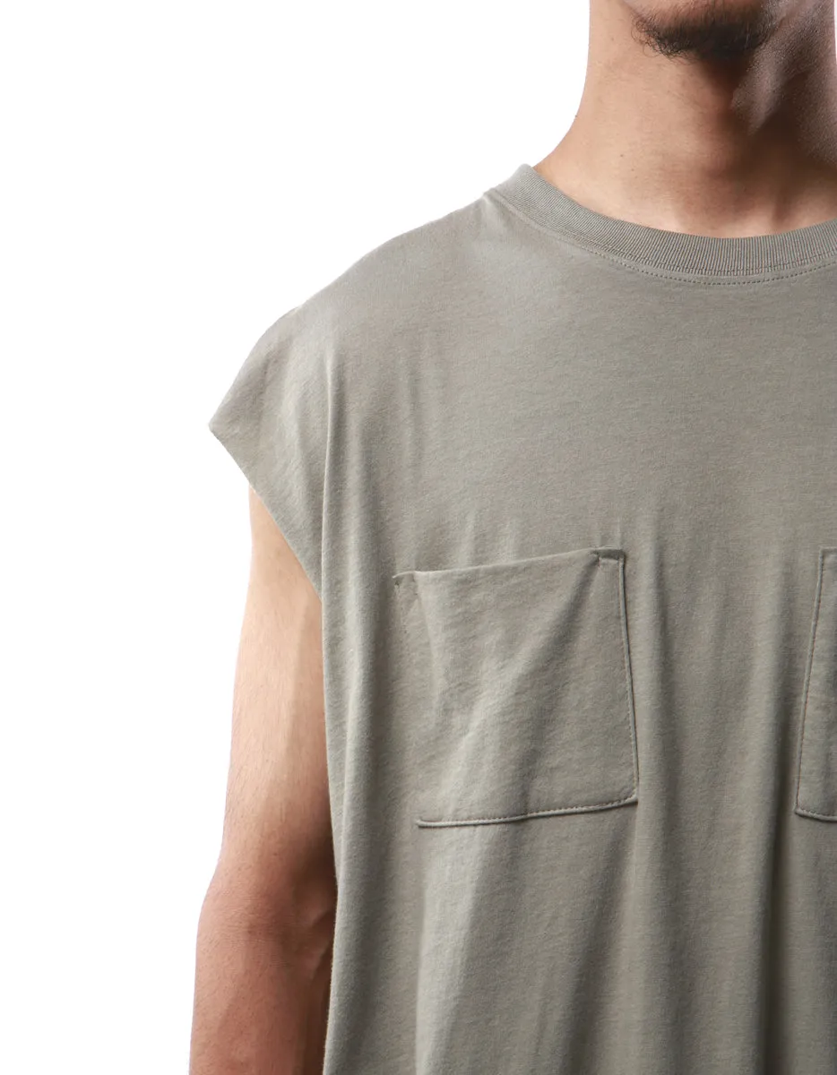 Sage Dual Pocket Sleeveless Tee