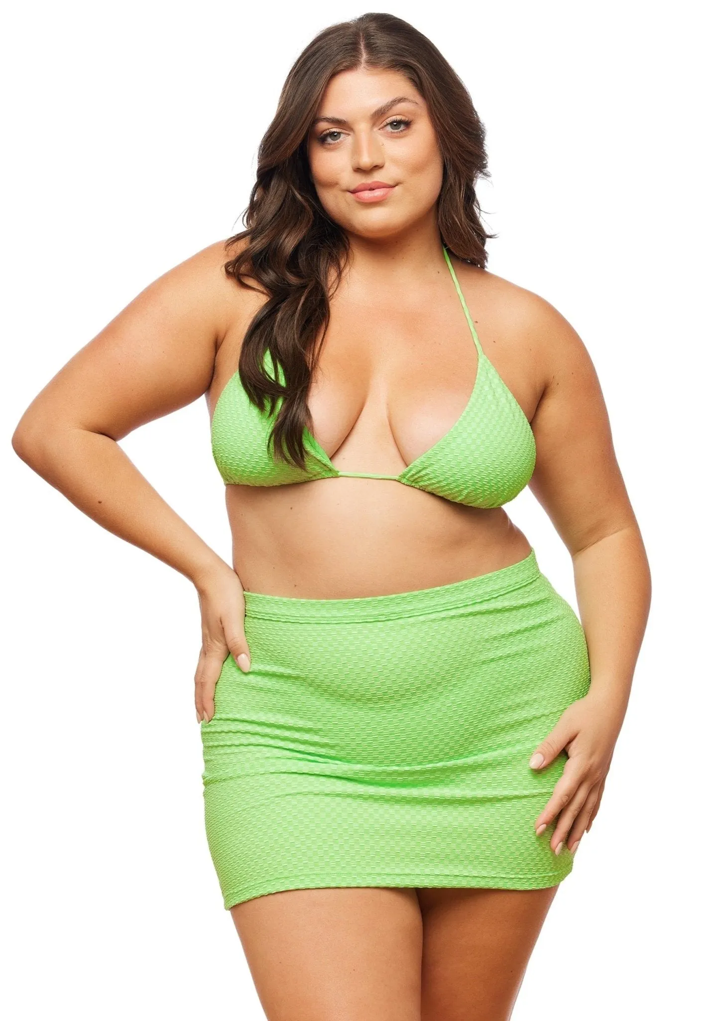 Santo Domingo Skirt - Lime Green Check