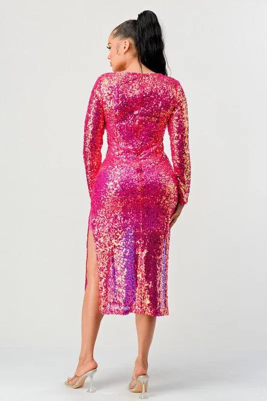 SEQUIN GLAMOUR MAXI DRESS