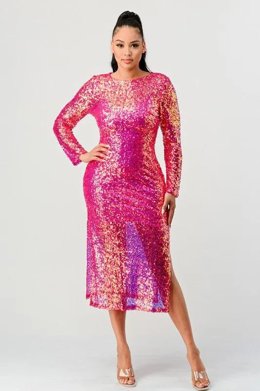 SEQUIN GLAMOUR MAXI DRESS