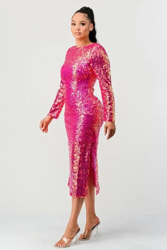 SEQUIN GLAMOUR MAXI DRESS