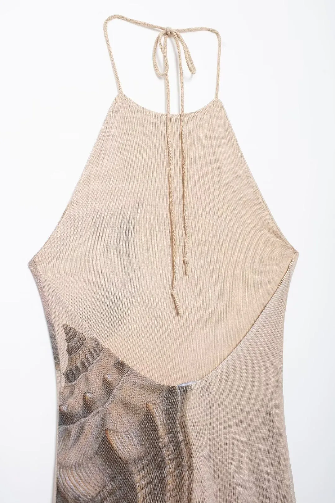 Shell Print Halter Maxi Dress
