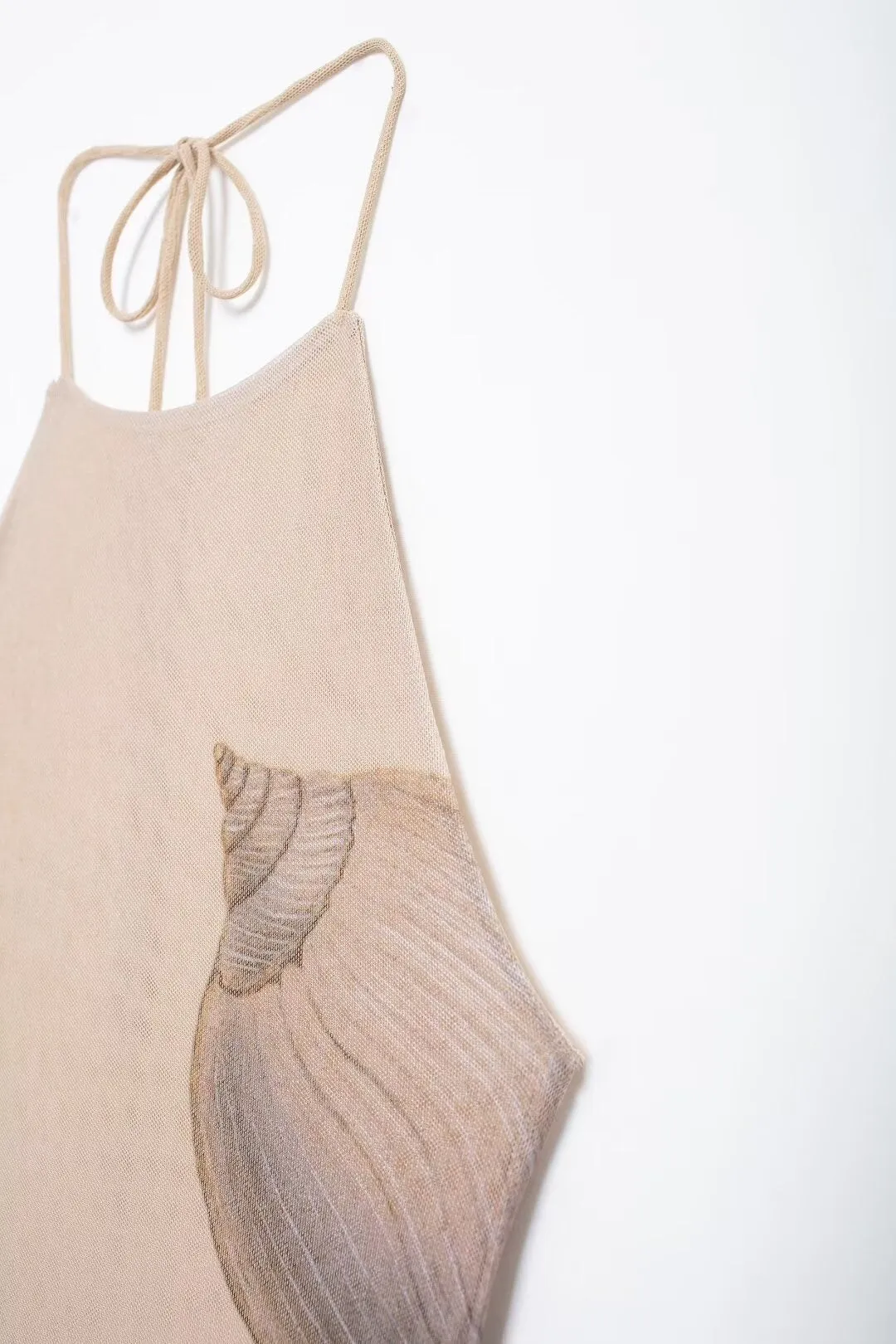 Shell Print Halter Maxi Dress
