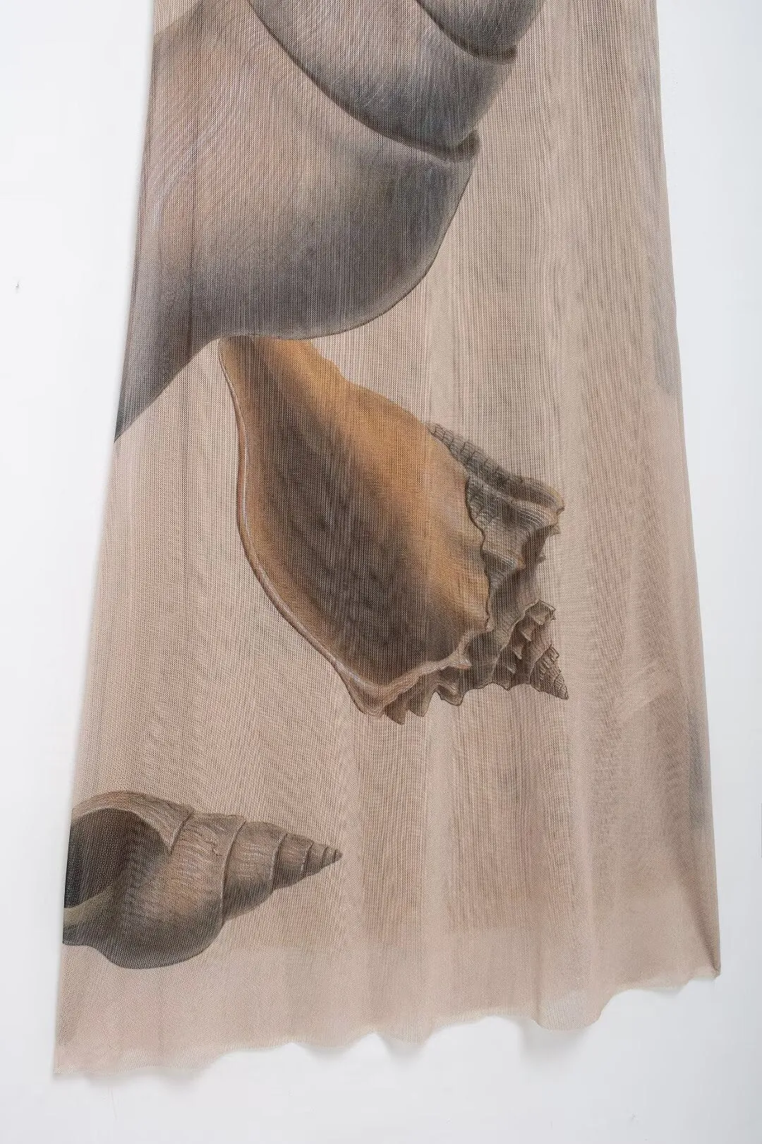 Shell Print Halter Maxi Dress