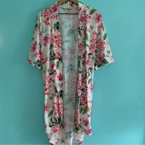 Show Me Your MuMu Brie Garden Of Blooms Floral Midi Belted Robe S Romantic Beach