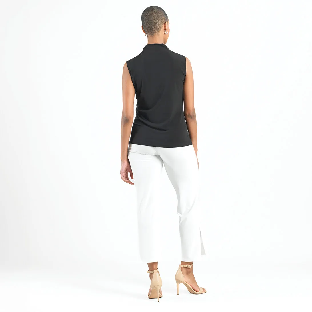 Sleeveless Center Front Tie Top - Black - Final Sale!