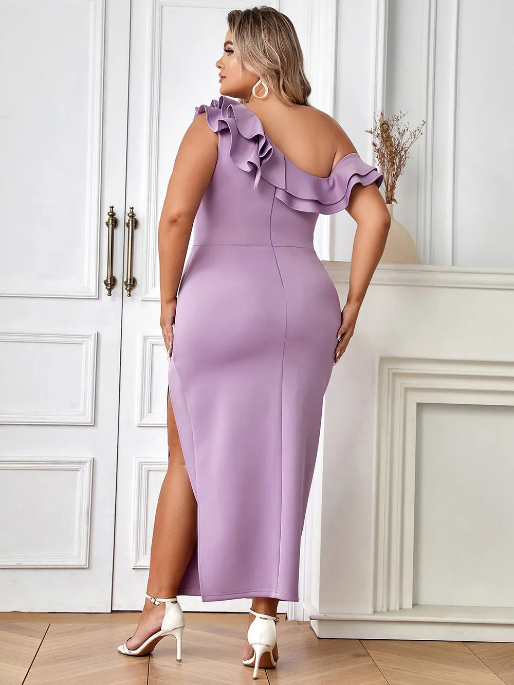Sleeveless Frill Maxi Bodycon Dress HB03000