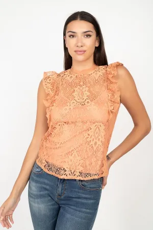 Sleeveless Lace Lining Top