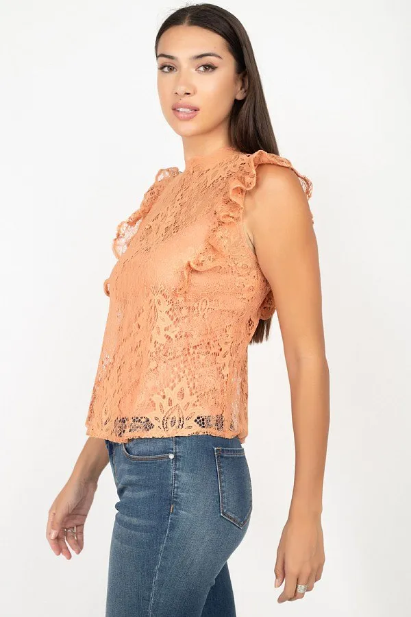 Sleeveless Lace Lining Top