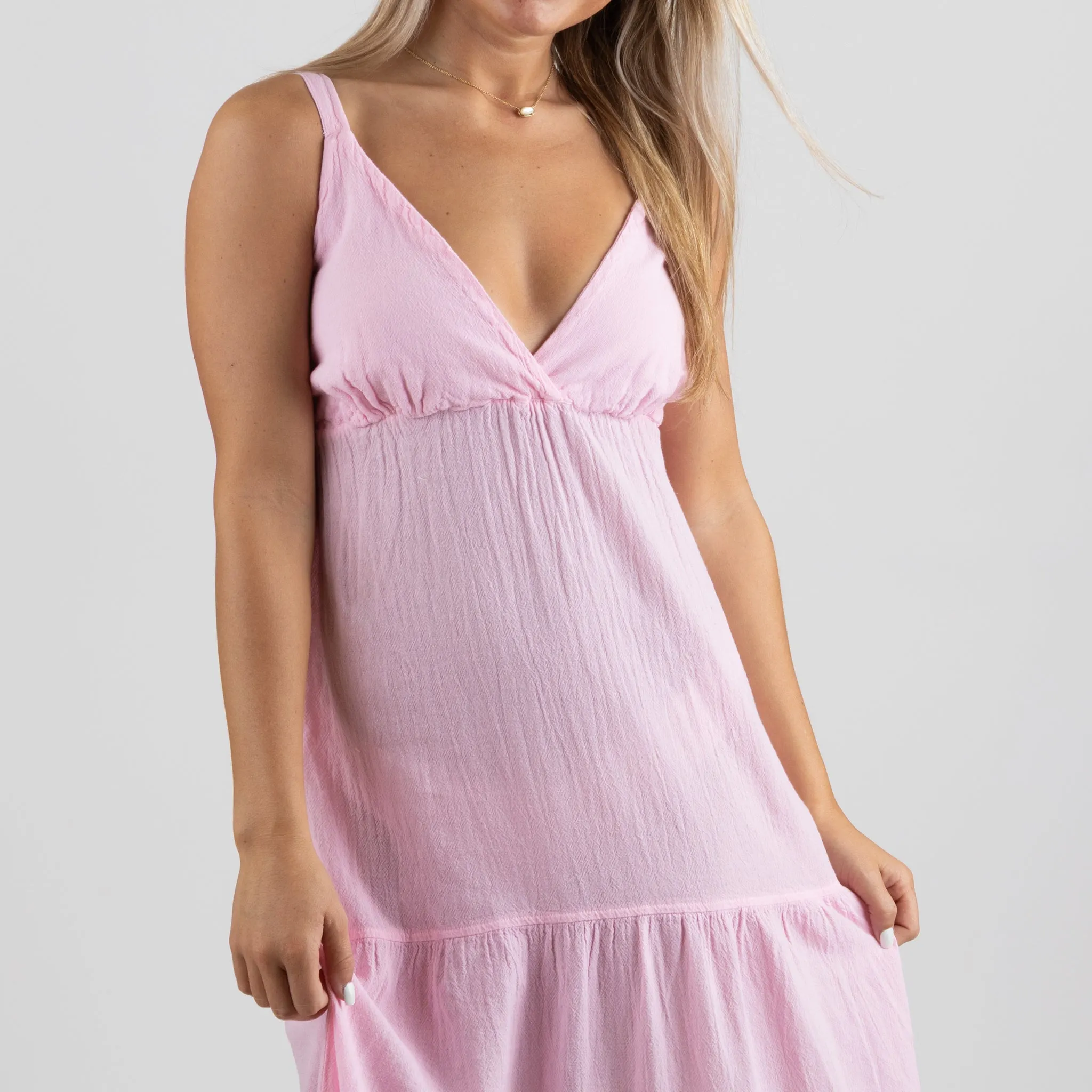 Sleeveless Tier Gauze Maxi Dress