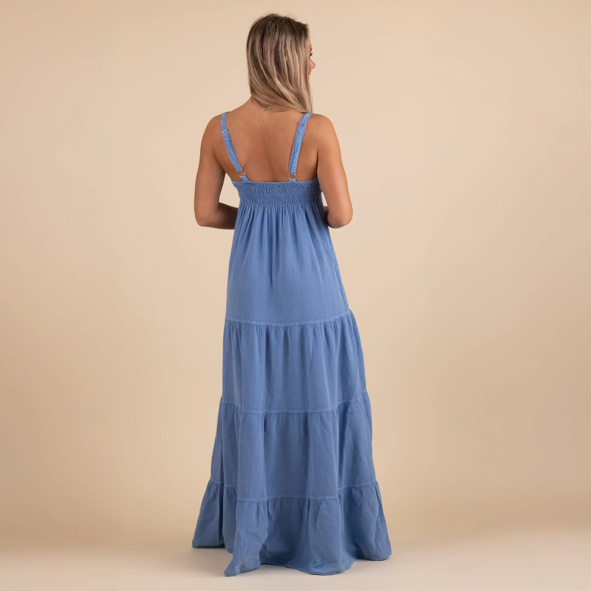 Sleeveless Tier Gauze Maxi Dress