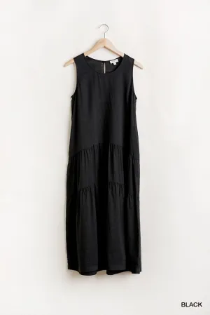 Sleeveless Tier Maxi Dress With Back Keyhole