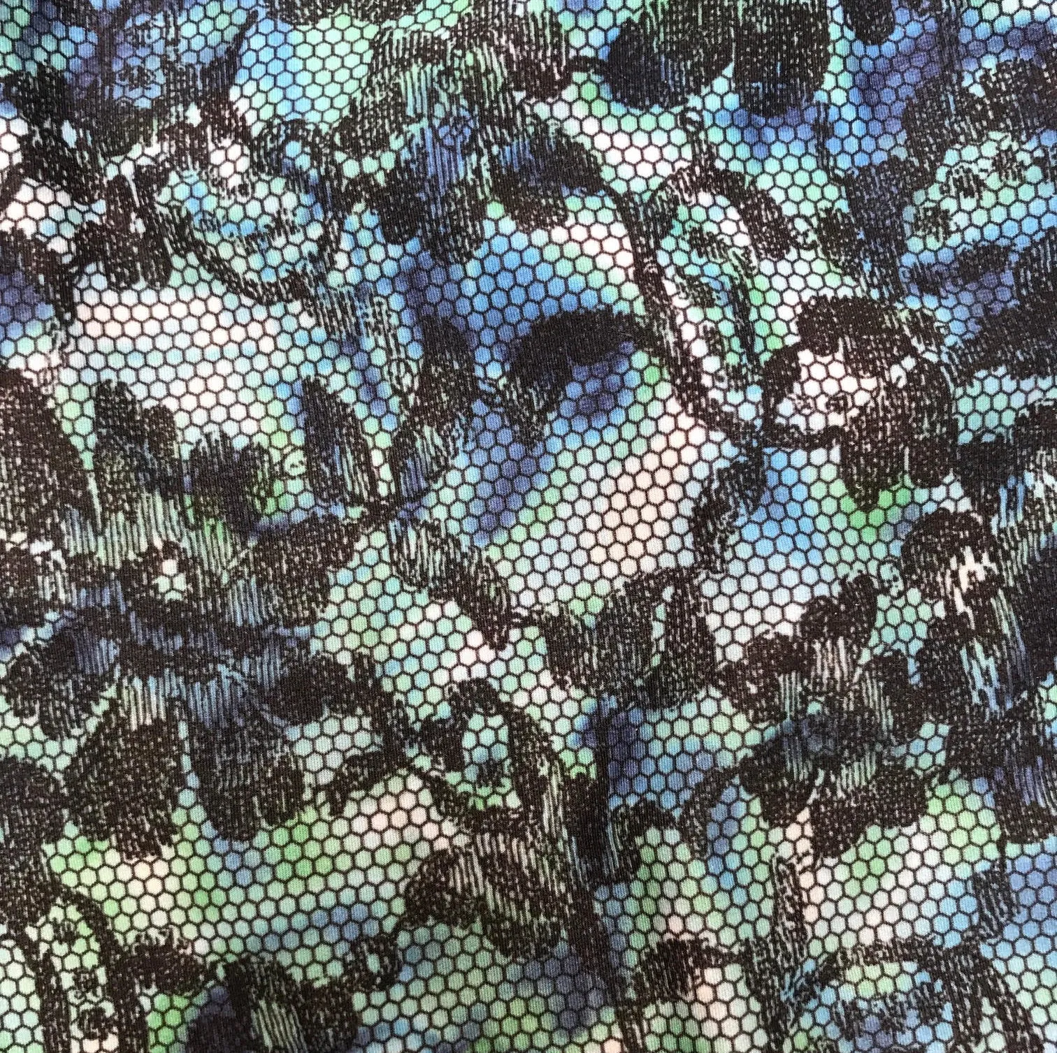 SLEEVELESS TOP/RASH GUARD BLUE LACE/1950’s HAWAII