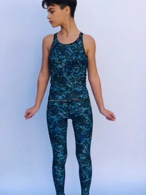 SLEEVELESS TOP/RASH GUARD BLUE LACE/1950’s HAWAII