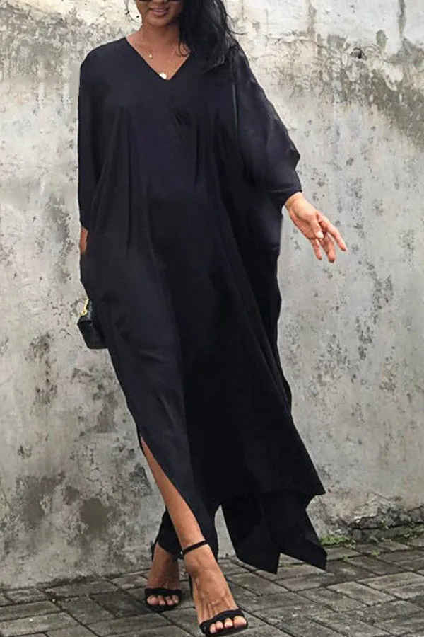 Solid Color Beach Blouse (Fit 99 To 154lbs)