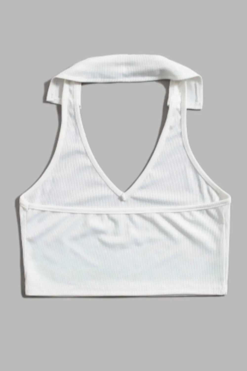 Solid Halter White Top