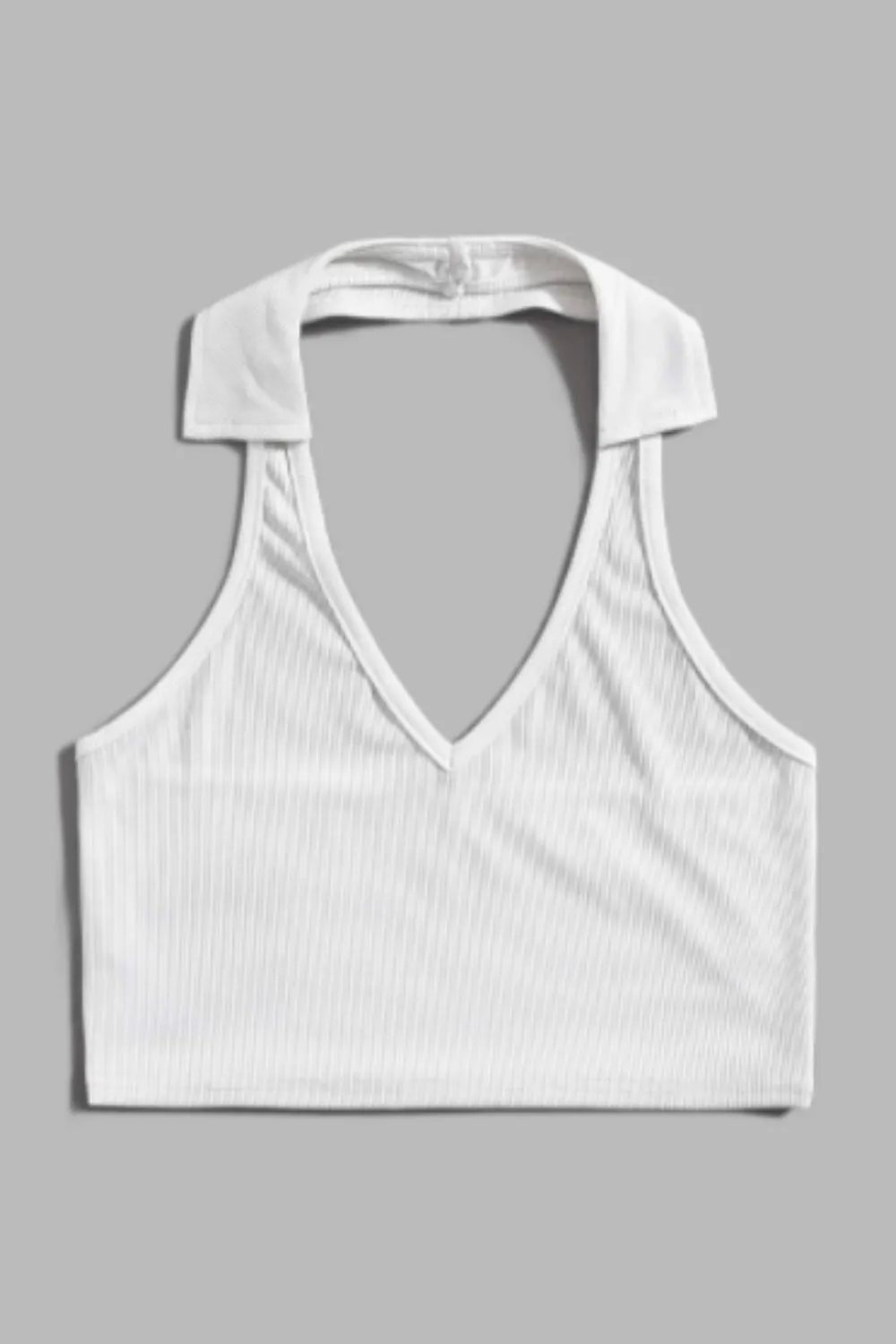 Solid Halter White Top