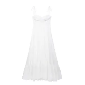 Spaghetti Straps A-Line Midi Sundress