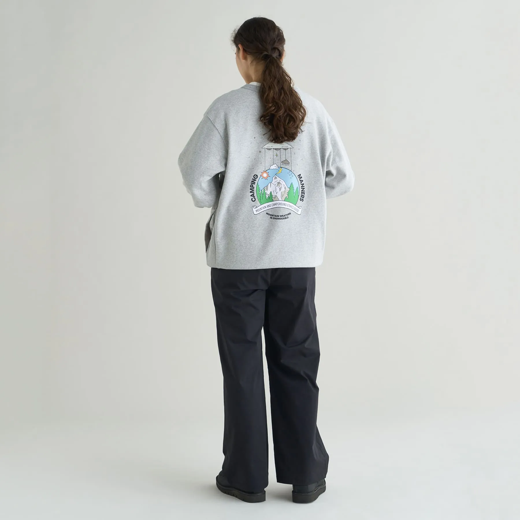 【SPECIAL PRICE】ECO HYBRID CAMPING MANNERS MT.WEATHER SWEATSHIRT(UNISEX)