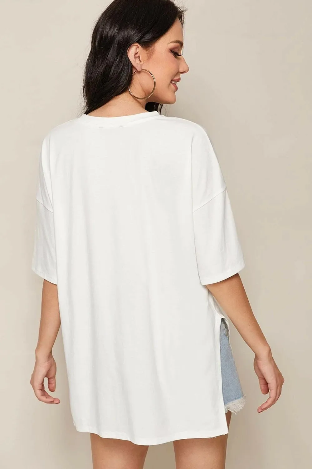 Split Side Top White