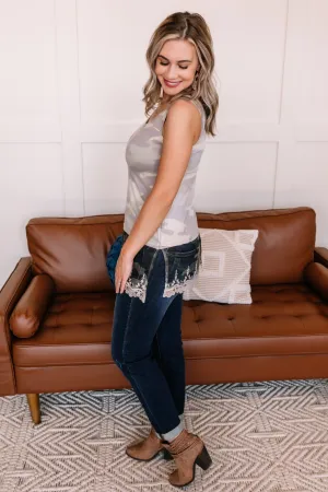 Spread Your Wings Sleeveless Top In Camo