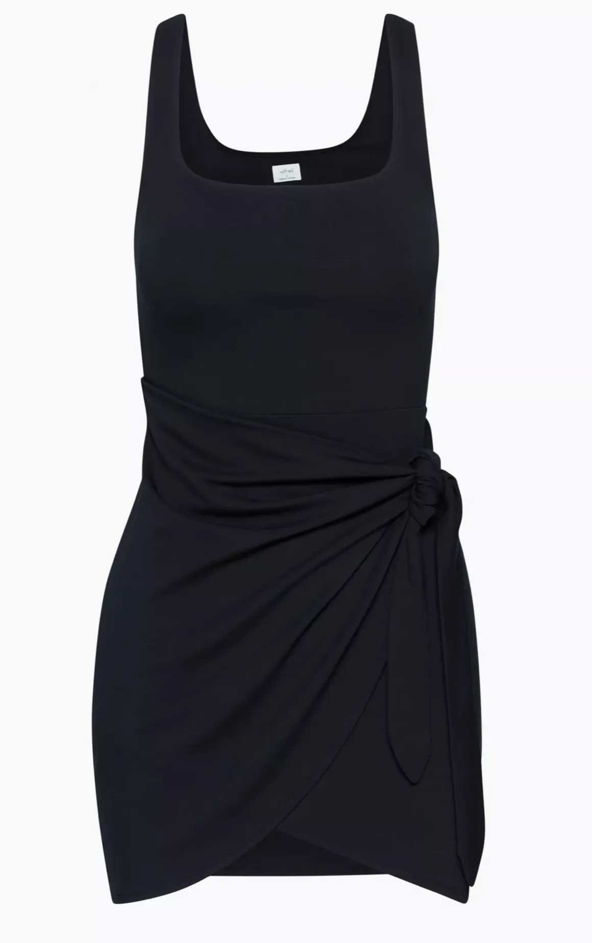 Squareneck Wrap Mini Dress