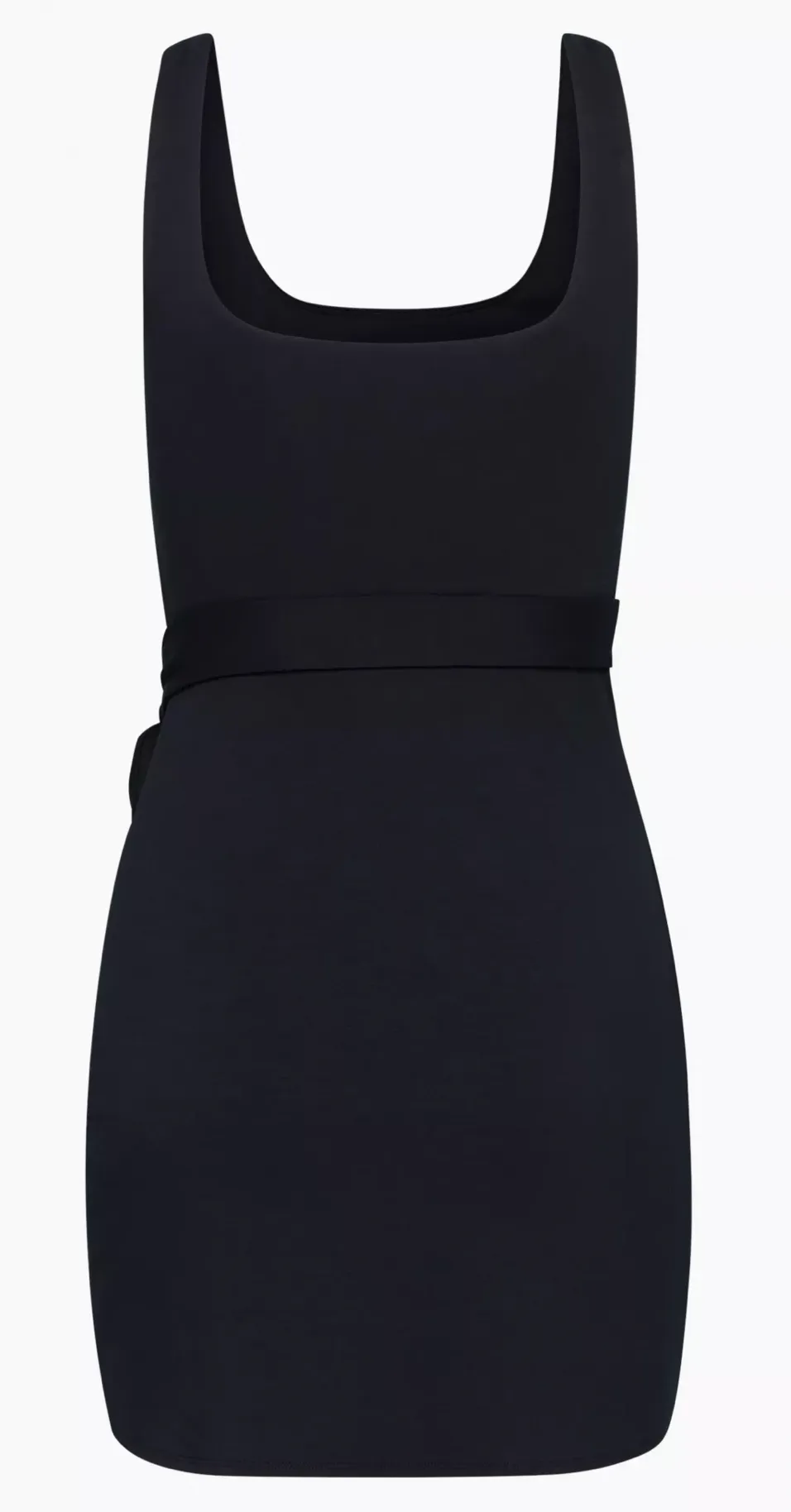 Squareneck Wrap Mini Dress