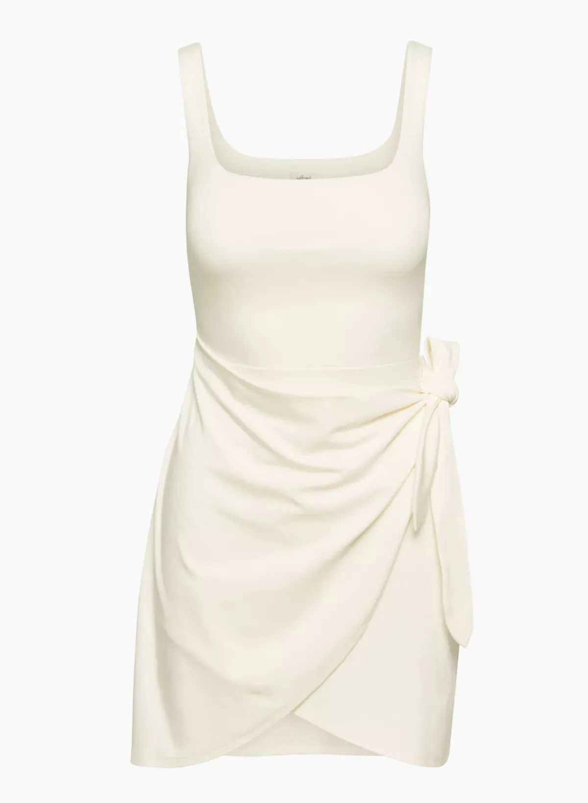 Squareneck Wrap Mini Dress