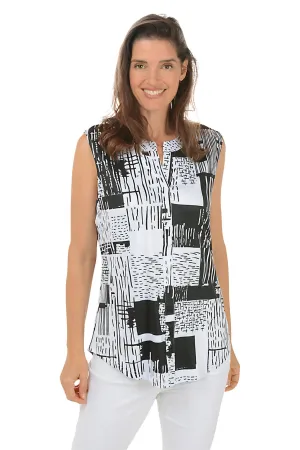 Stanza UPF50 Sleeveless Split Neck Top