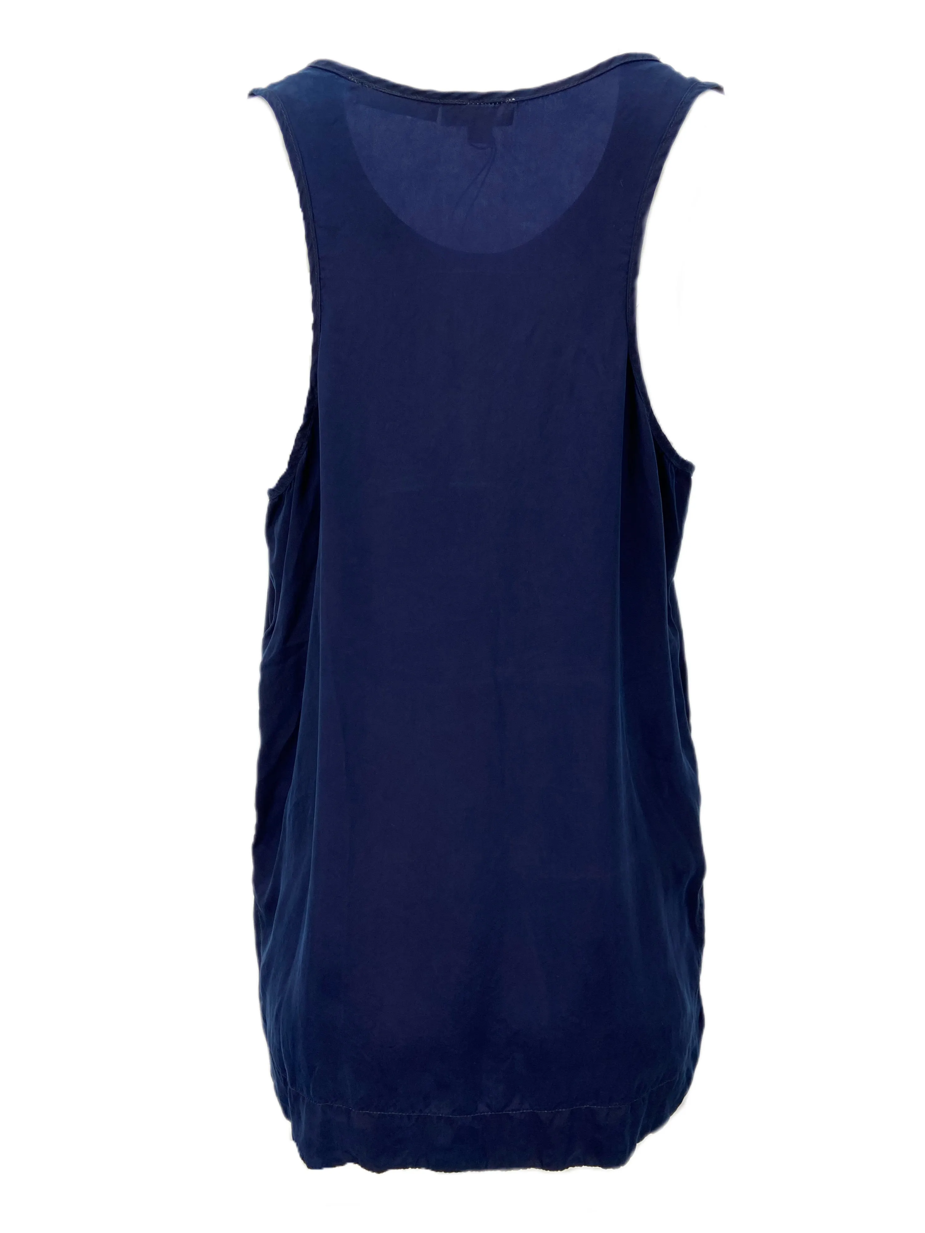 STEVEN ALAN Women's Navy Betty Sleeveless Tank Top Sz L NWT