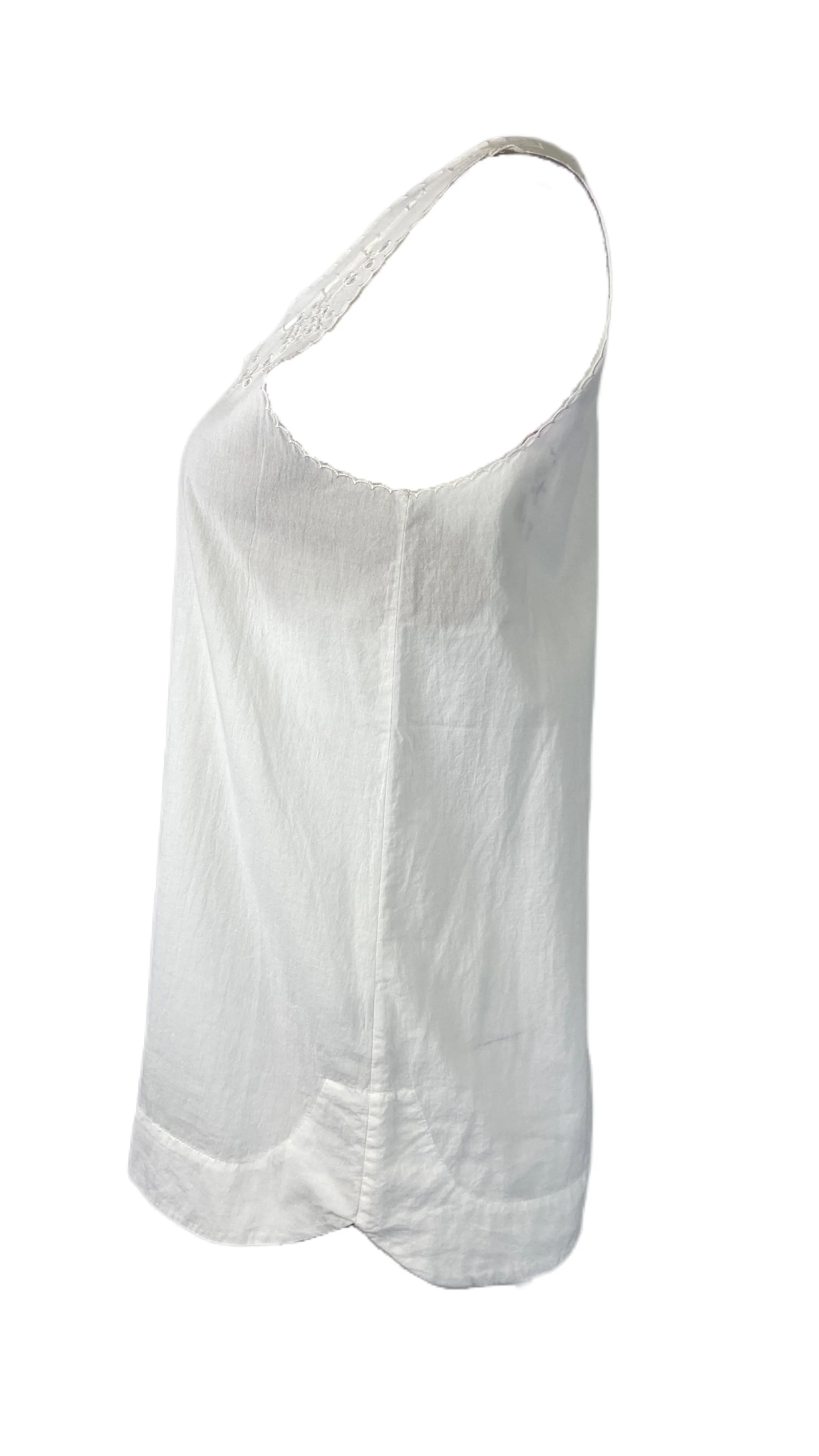 STEVEN ALAN Women's White Lorena Sleeveless Organic Tank Top Sz M NWT