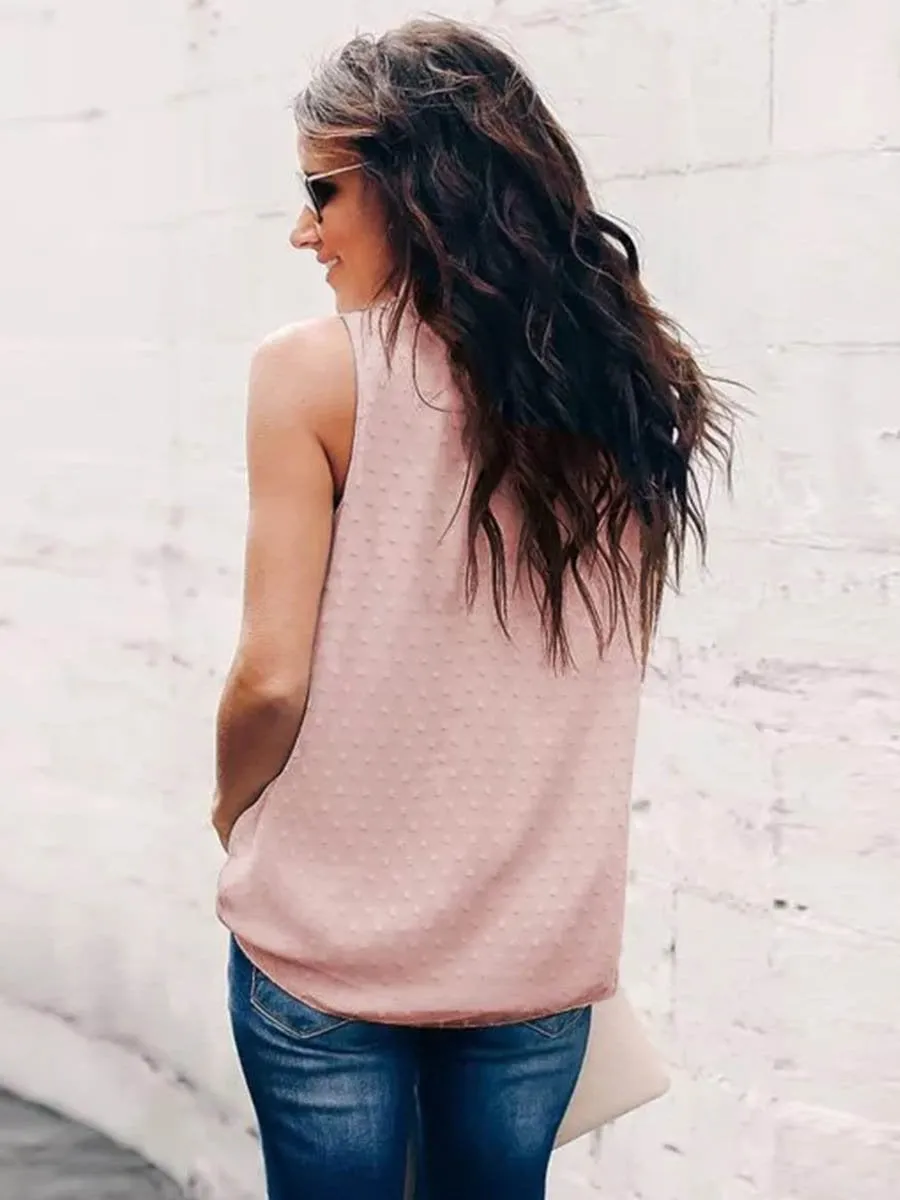 Stunncal  Polka Dot Sleeveless Vest