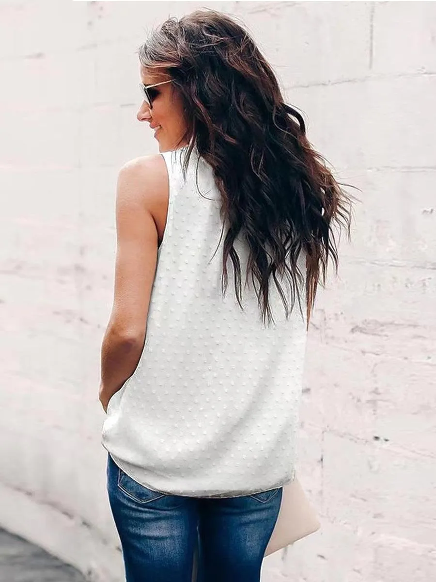 Stunncal  Polka Dot Sleeveless Vest