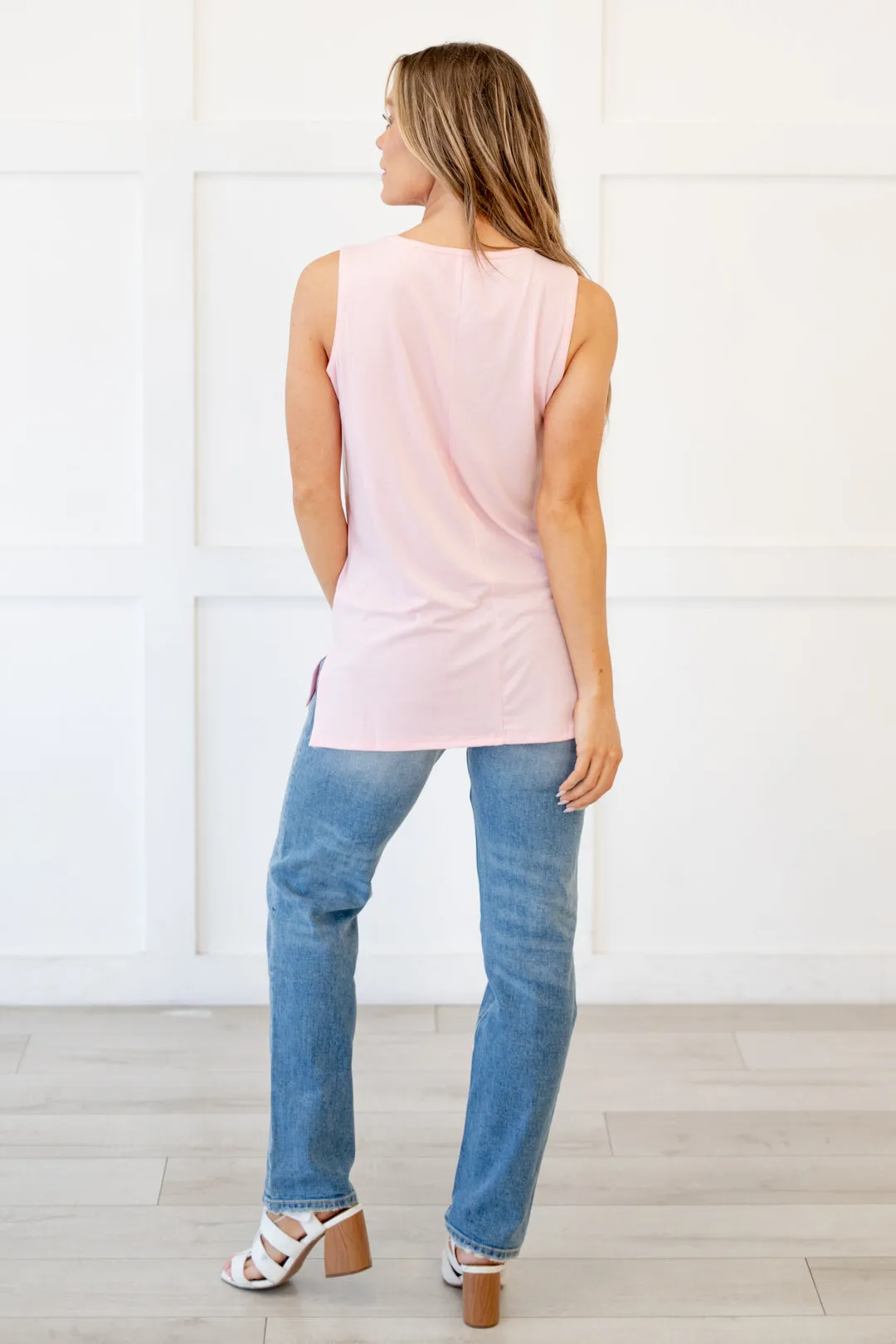 Summer Days Sleeveless Round Neck Top