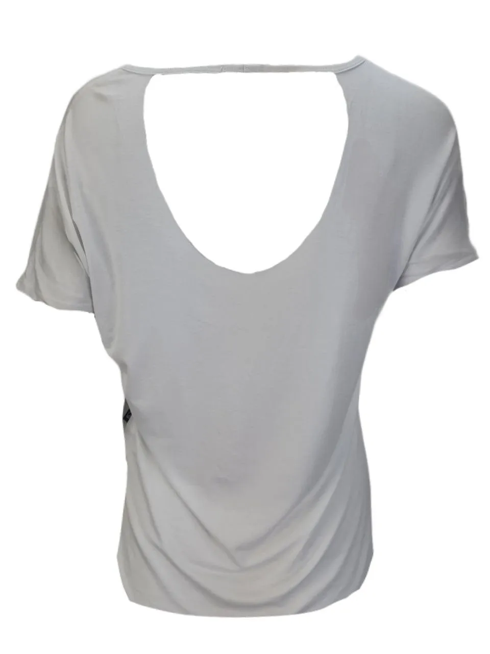TEREZ Women's White Slash Shoulder T-Shirt #2302547 NWT