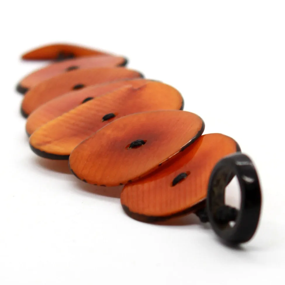 Terra: Orange Tagua Seed Bracelet
