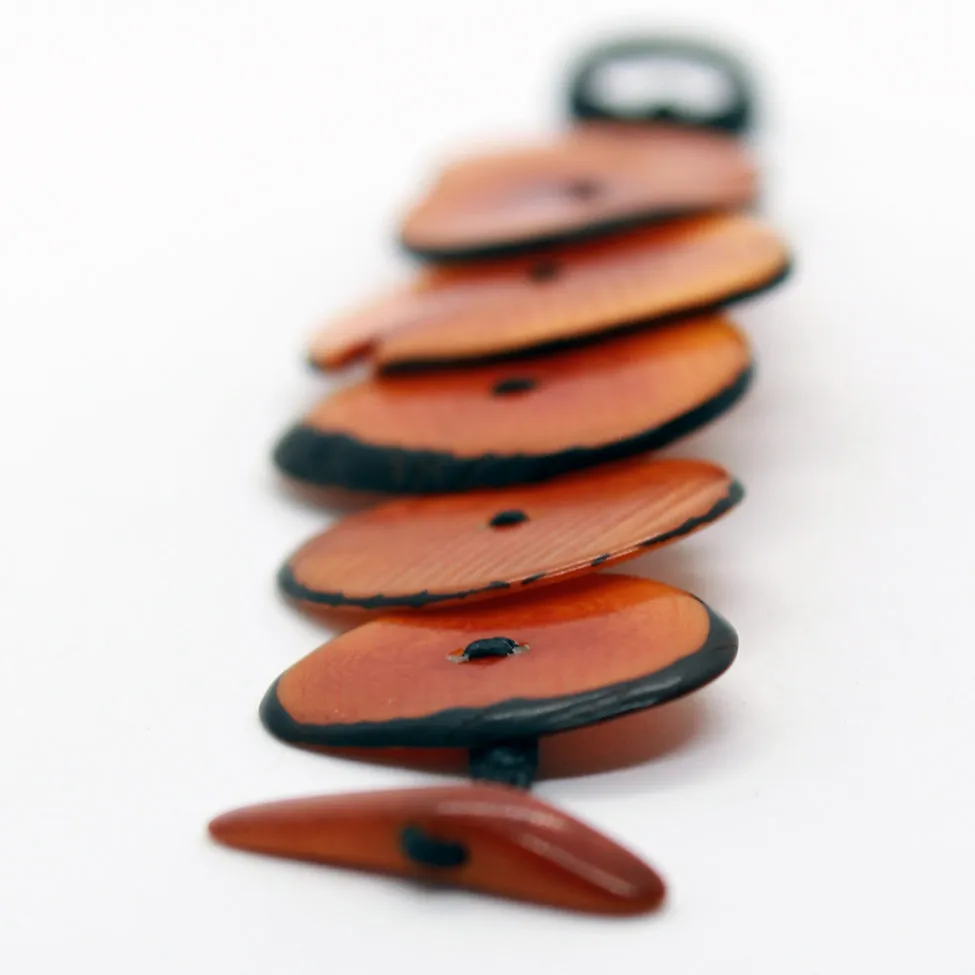 Terra: Orange Tagua Seed Bracelet
