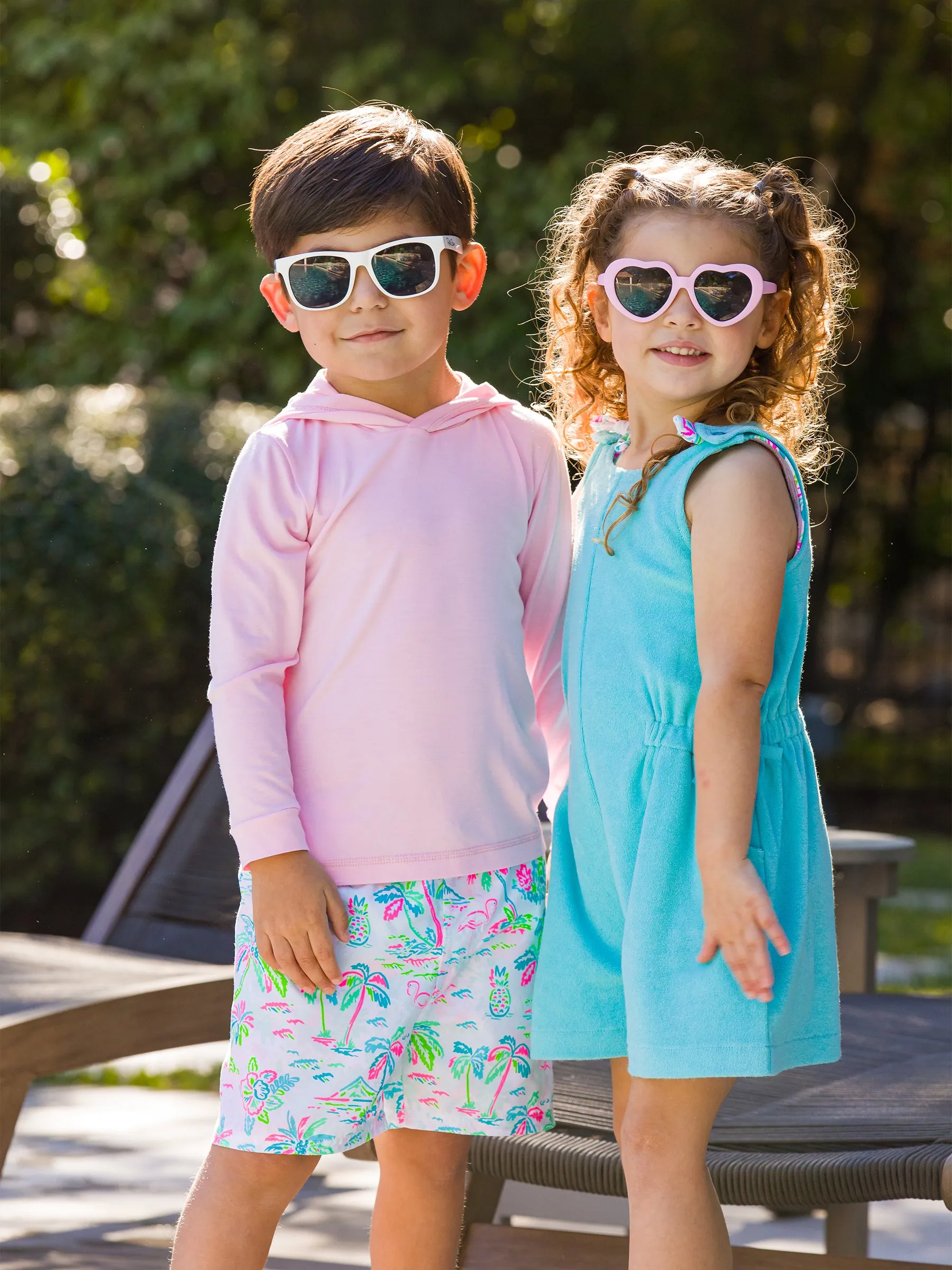 Terry Cover-Up Romper - Bright Aqua