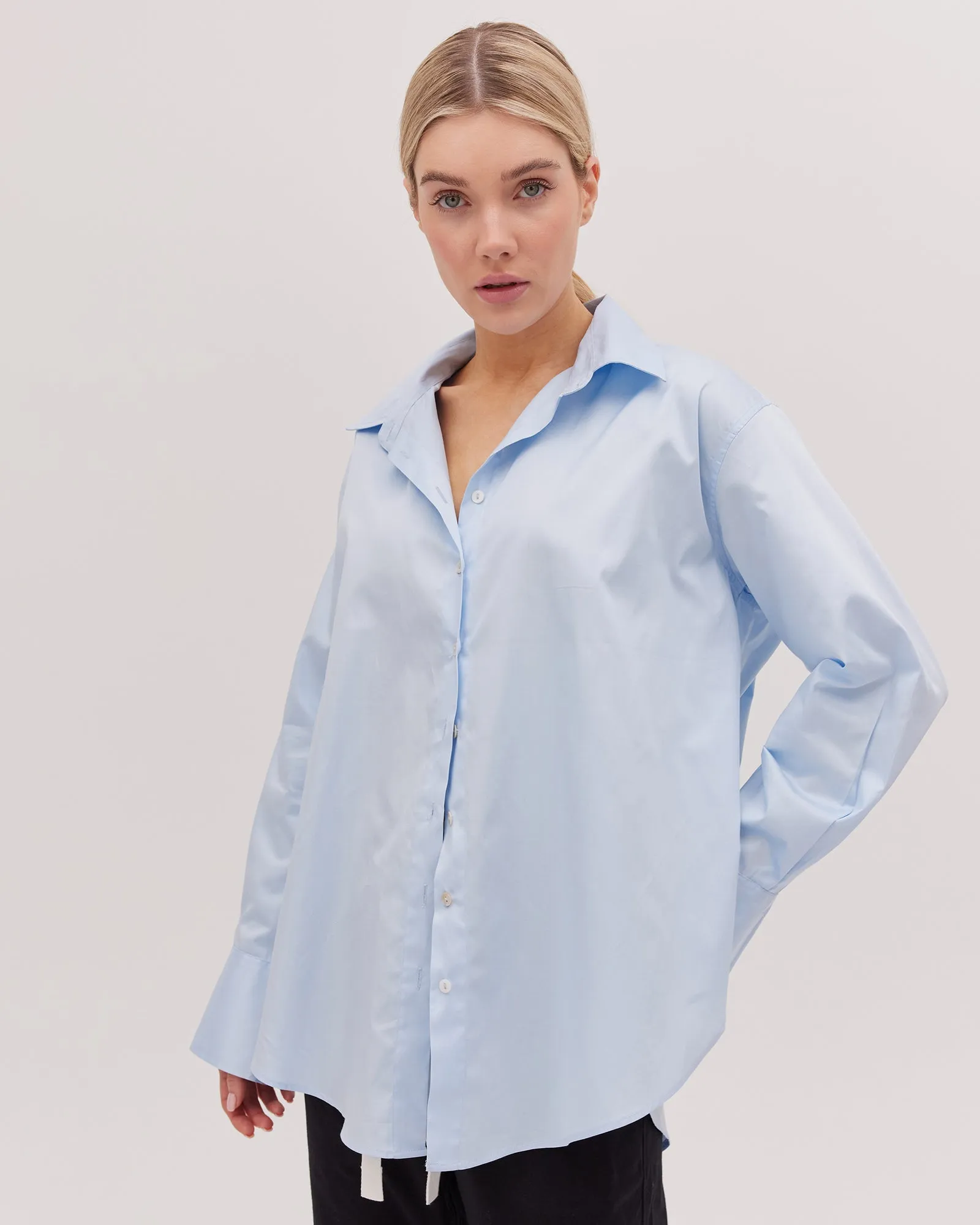 The Split Back Shirt - Sky