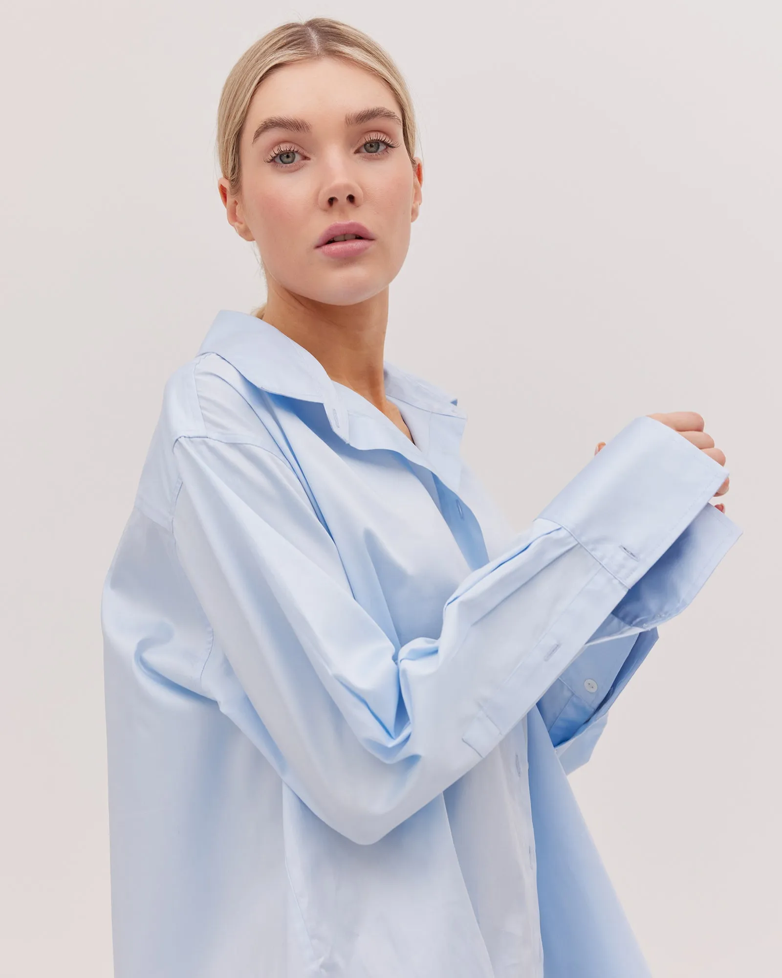 The Split Back Shirt - Sky