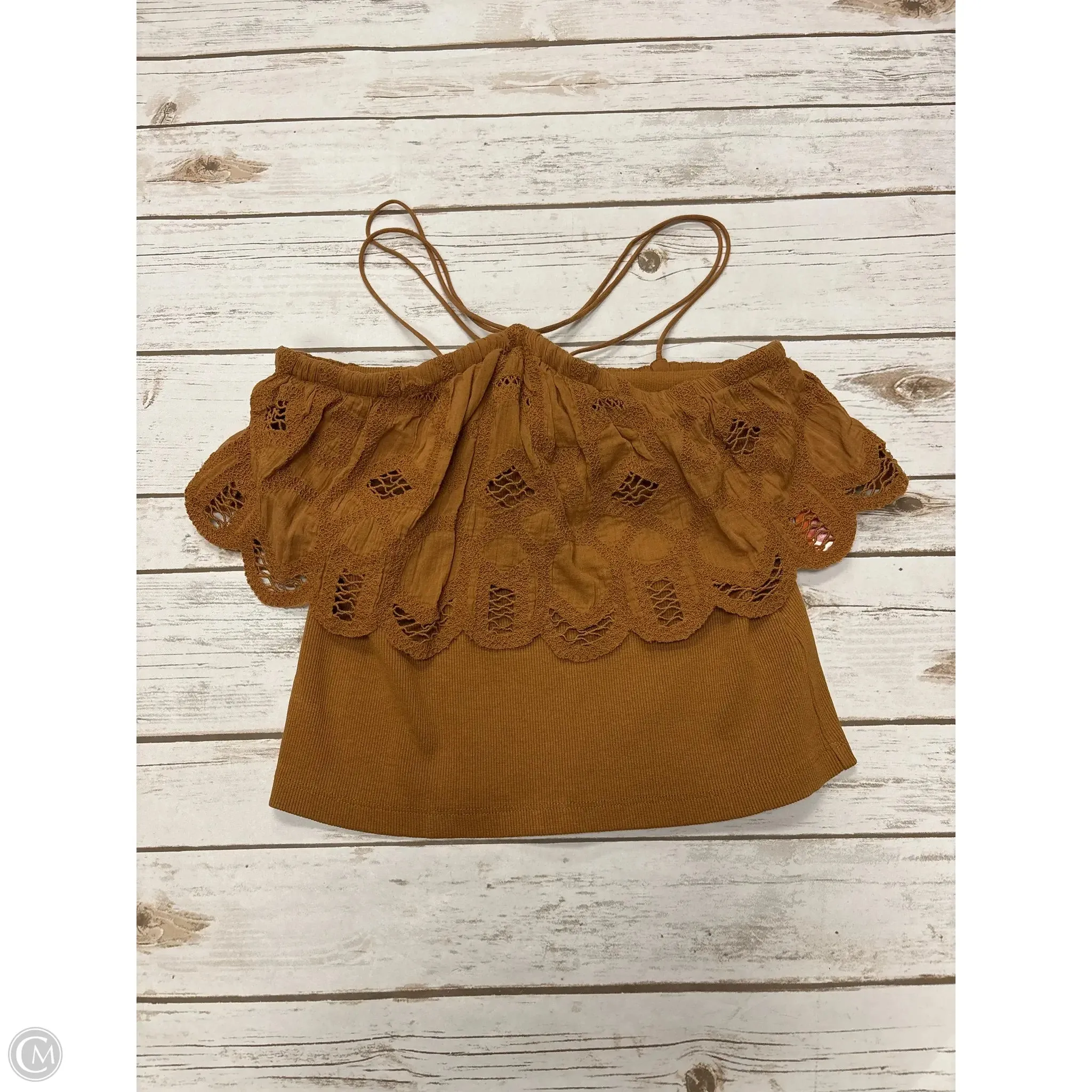 Top Sleeveless By Anthropologie In Copper, Size: S