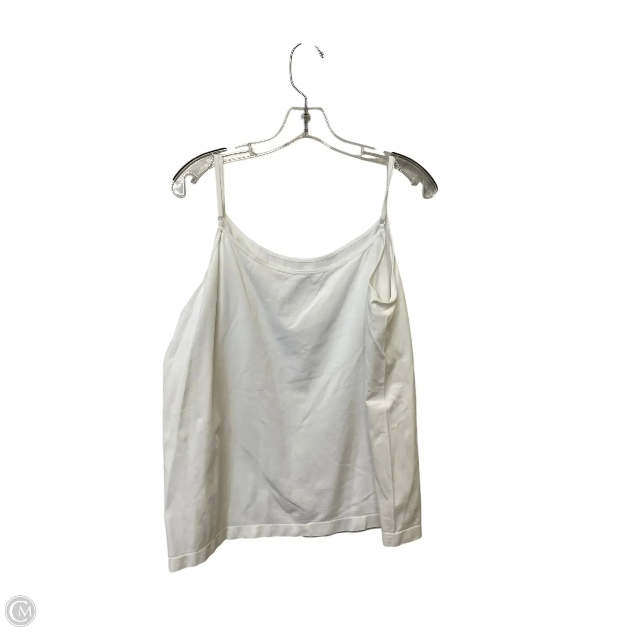 Top Sleeveless By Cato In White, Size: 22